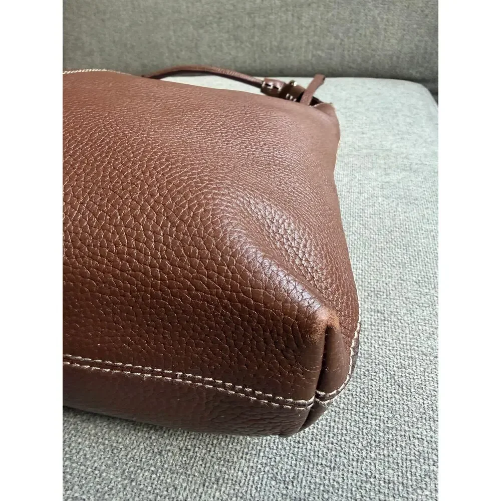 Kate Spade New York Leather Hobo Shoulder Bag Purse Brown